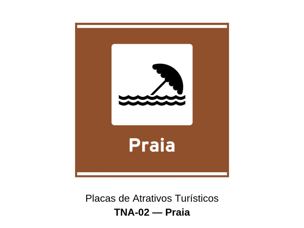 Placas de Atrativos Turísticos TNA-02 — Praia