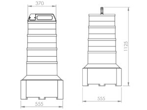 Cone Balizador desenho técnico